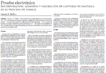 Doctrina – «Prueba electrónica: incorporación, admisión y valoración de capturas de pantalla en el proceso de familia.»
