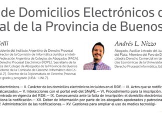Doctrina – «Registro de Domicilios Electrónicos del Poder Judicial de la Provincia de Buenos Aires».