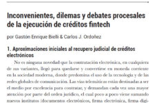 Doctrina – «Inconvenientes, dilemas y debates procesales de la ejecución de créditos Fintech».