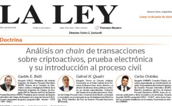 Análisis on chain de transacciones sobre criptoactivos, prueba electrónica y su introducción al proceso civil
